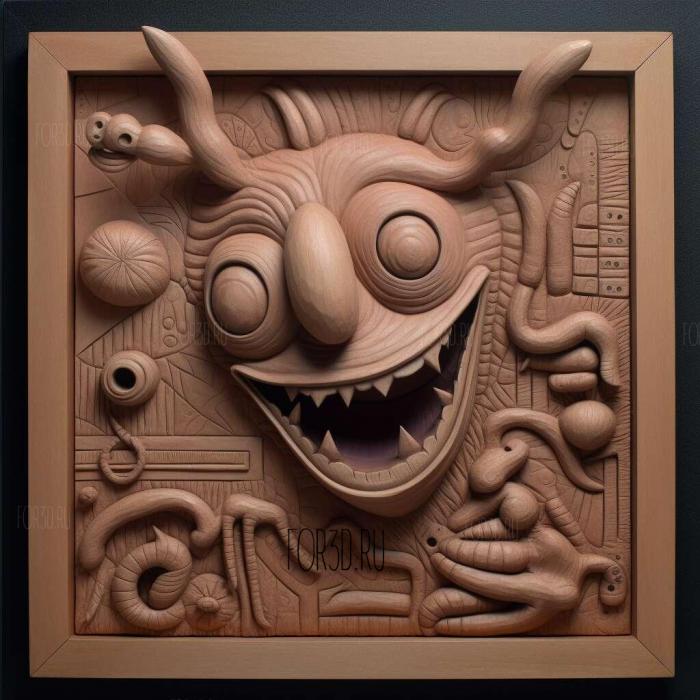 Aaahh Real Monsters series 3 stl model for CNC